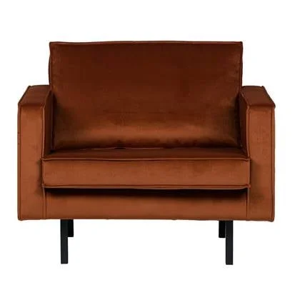 WOOOD Rodeo Fauteuil - Velvet - Roest