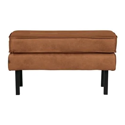 WOOOD Rodeo Hocker - Eco-leder - Cognac