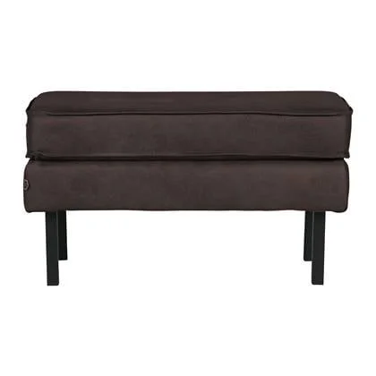 WOOOD Rodeo Hocker - Eco-leder - Zwart