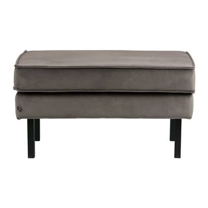 WOOOD Rodeo Hocker - Velvet - Taupe