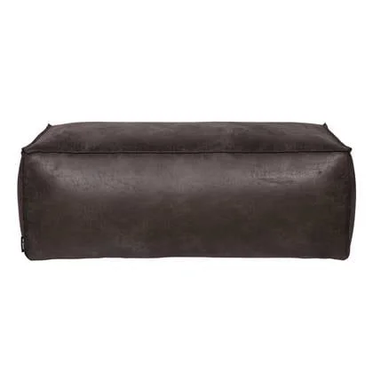 WOOOD Rodeo Poef - Eco-leder - Zwart