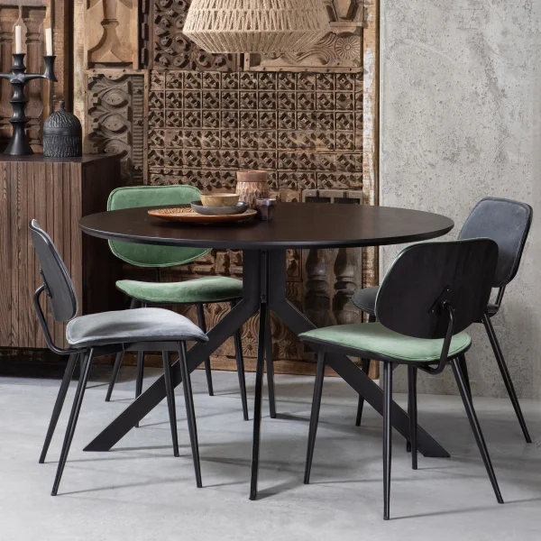 WOOOD Ronde Eettafel Bruno 120cm - zwart - Exclusive