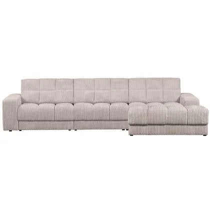 WOOOD Second Date Chaise Longue Rechts - Grove Ribstof - Naturel