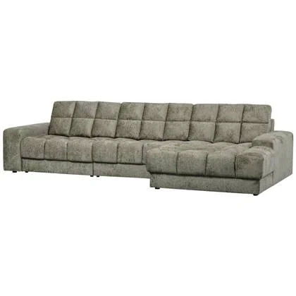 WOOOD Second Date Chaise Longue Rechts - Structure Velvet - Frost