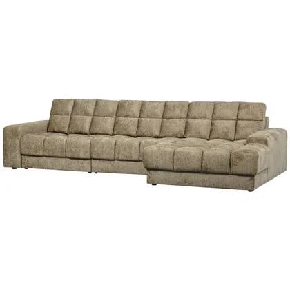 WOOOD Second Date Chaise Longue Rechts - Structure Velvet - Wheatfield