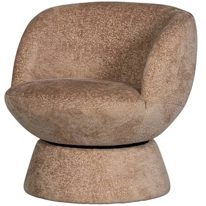 WOOOD Shuffle Draaifauteuil - Polyester - Naturel - 72x73x71