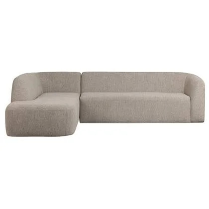 WOOOD Sloping Hoekbank Links - Chenille - Naturel Melange