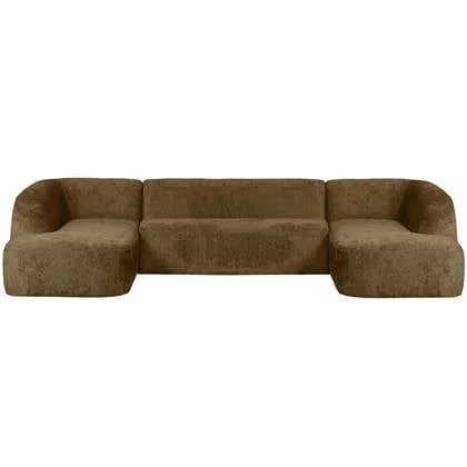 WOOOD Sloping U-Bank - Velvet - Brass