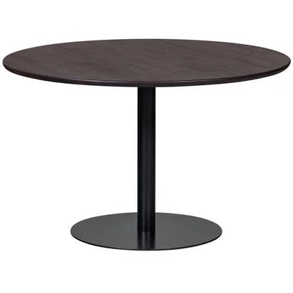 WOOOD Tablo Eettafel Rond Vingerlas - Eiken - Mystic Brown - Ø120