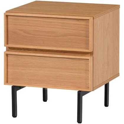 WOOOD Tours Ladekast| Nachtkastje 2 Lades Melamine| MDF - Naturel