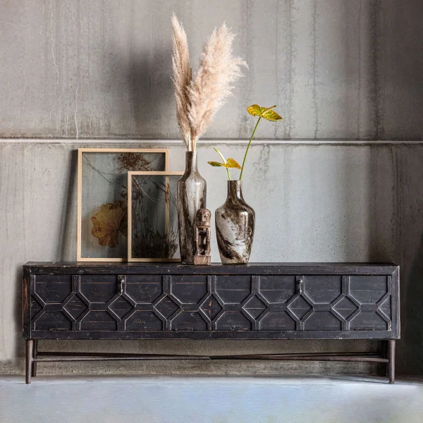 WOOOD TV-meubel Bequest 160cm - Zwart - BePureHome