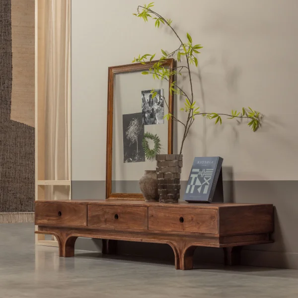 WOOOD TV-meubel Staes Mangohout, 180cm - Walnoot - Exclusive