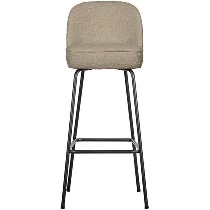 WOOOD Vogue Barkruk H 103 cm - Polyester - Beige