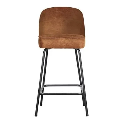 WOOOD Vogue Barkruk H 89 cm - Ecoleer - Cognac