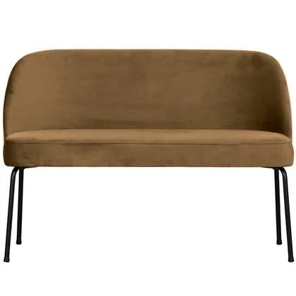 WOOOD Vogue Eetbank - Velvet - Honing Geel - 83x120x59