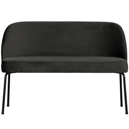 WOOOD Vogue Eetbank - Velvet - Zwart - 82,5x120x59
