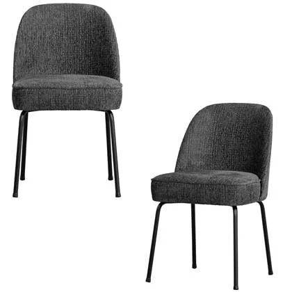 WOOOD Vogue Eetkamerstoelen - Velvet - Mountain - Set van 2