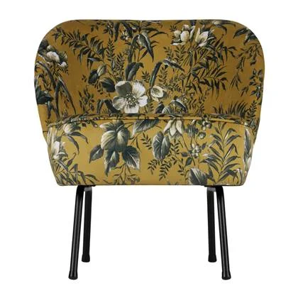 WOOOD Vogue Fauteuil - Fluweel Poppy Mosterd