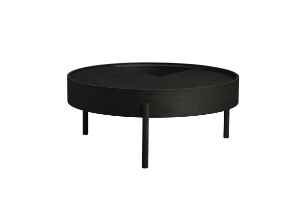 Woud Arc bijzettafel - essen zwart - Ø89 cm