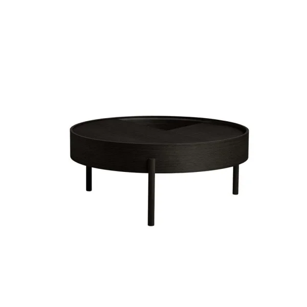 Woud - Arc Coffee Table Ø89 Black Ash