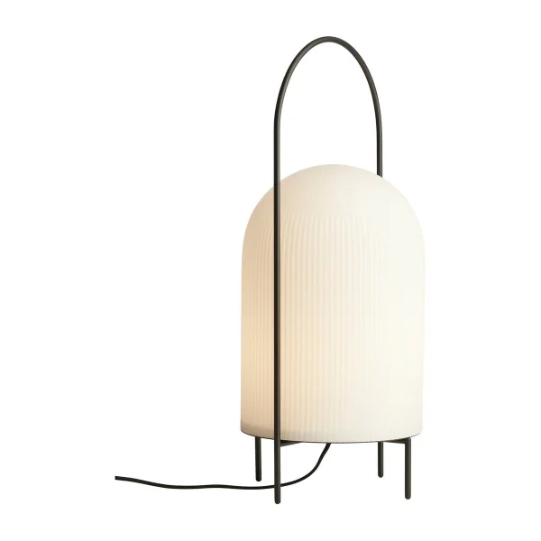 Woud Ghost vloerlamp Zwart-wit opaalglas