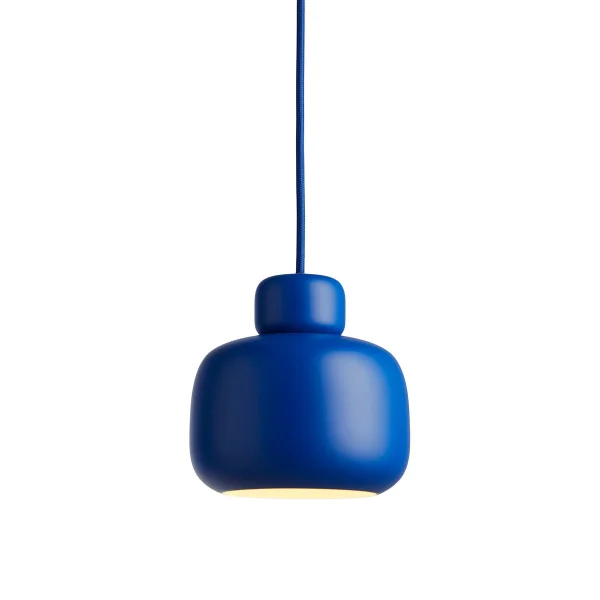 Woud Stone hanglamp small Cobalt blue