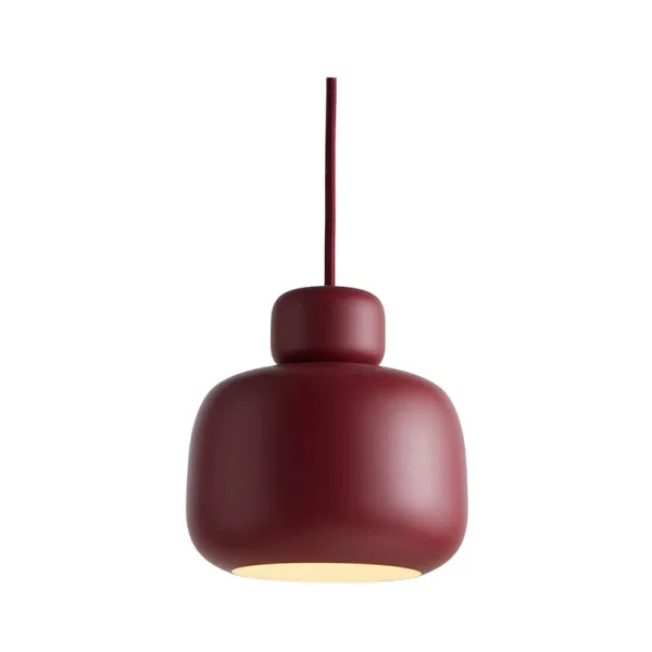 Woud Stone hanglamp small Deep red