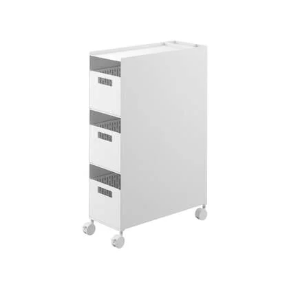 Yamazaki Tower Opbergmanden op wielen 3-laags - Wit