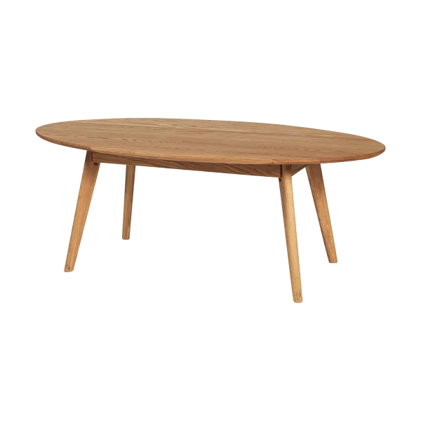 Yumi ovale houten salontafel naturel - 130 x 65 cm