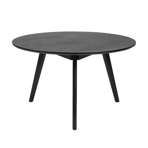 Yumi ronde houten salontafel zwart  - Ø90 cm