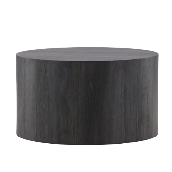 Zayn houten salontafel zwart - Ø80 cm