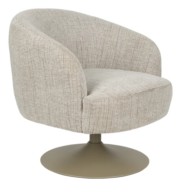 ZILT Draaifauteuil Sherra Geweven stof - Beige