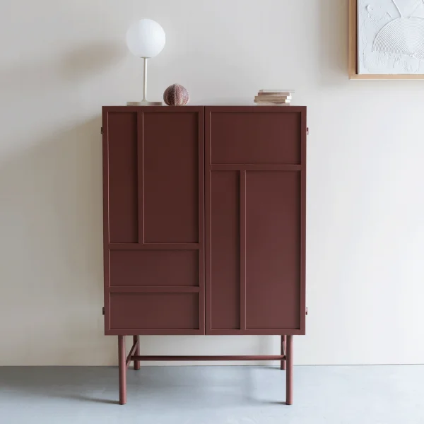 ZILT Opbergkast Chisholm 106 x 70cm - Rood