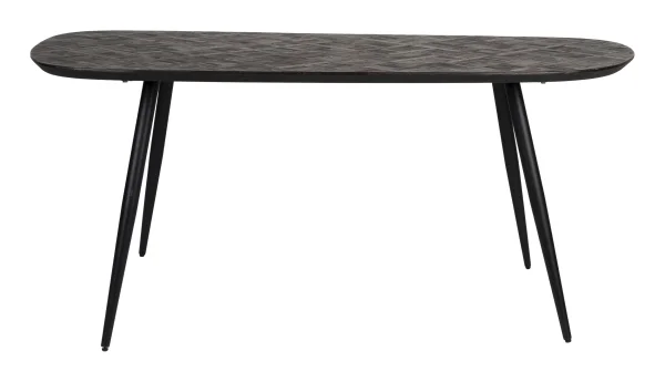 ZILT Organische Eettafel Yasmijn Teakhout, 180 x 95cm - Bruin - Ovaal