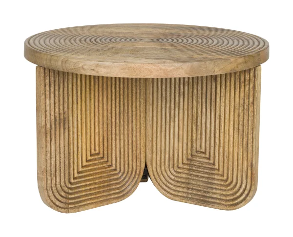 ZILT Ronde Salontafel Kang Mangohout, 60cm - Bruin