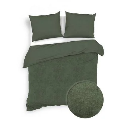Zo Home Dekbedovertrek Katoen Velluto - racing green