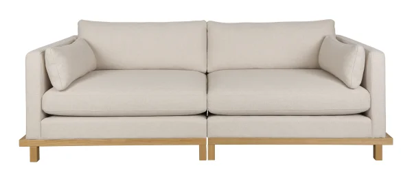 Zuiver 3-zits Bank Blossom Bouclé en geweven stof - Zand