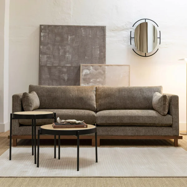 Zuiver 3-zits Bank Blossom Eikenhout en stof - Bruin