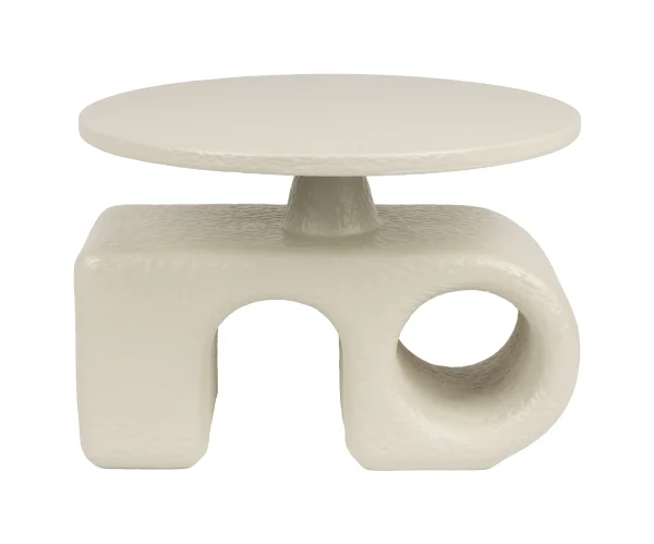 Zuiver Bijzettafel Hermit Resin, 58cm - Beige - Rond