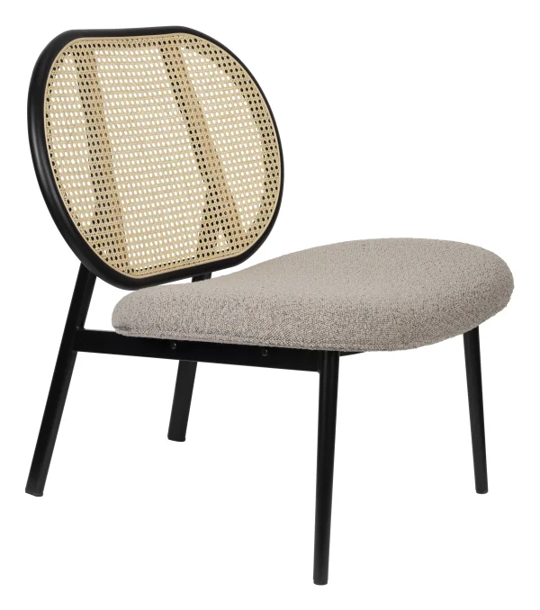 Zuiver Fauteuil Spike Rotan en bouclé - Naturel