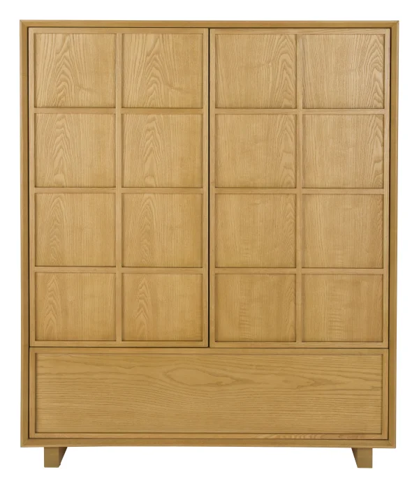 Zuiver Opbergkast Raster Essenhout, 120 x 100cm - Naturel