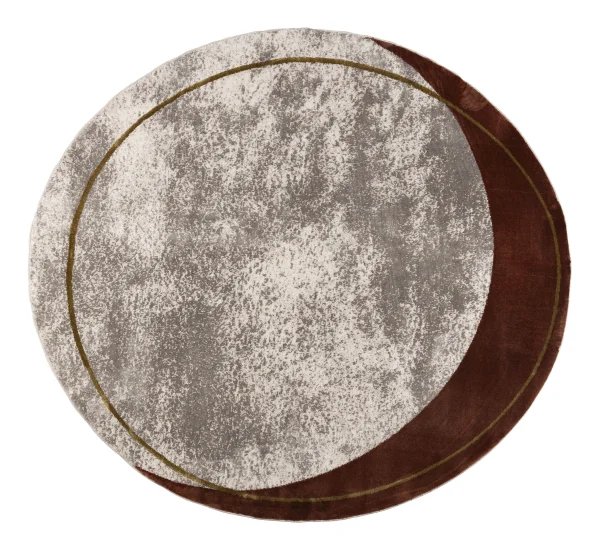 Zuiver Organisch Vloerkleed Noon 200 x 220cm - Bruin - Rond