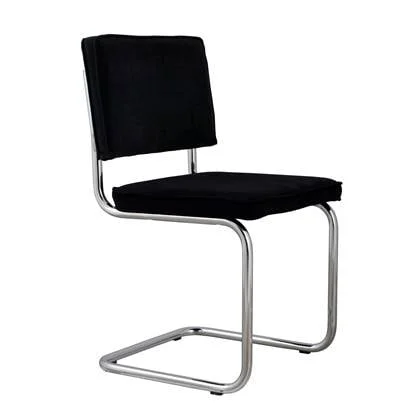 Zuiver Ridge Eetkamerstoel - Ribstof - Zwart