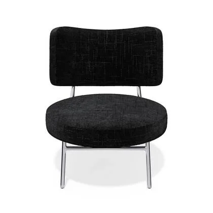 Zwart fluwelen fauteuil