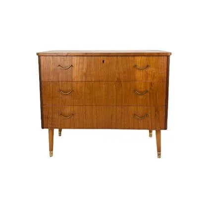 Zweeds Vintage Teak Fineren Ladekast Ikast