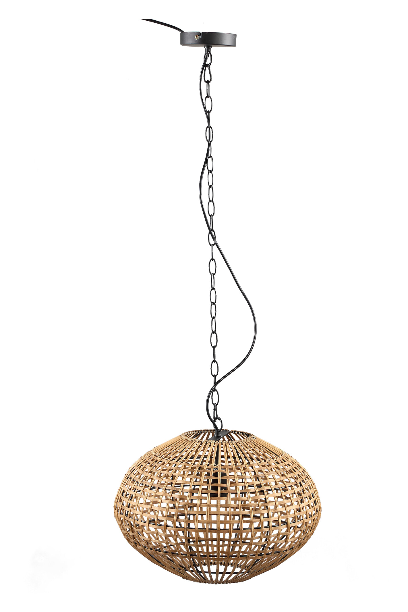 PTMD Hanglamp Kailey Bamboe, 45cm - Naturel